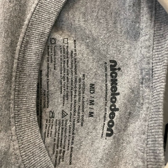 Nicktoons Gray Graphic Tee Crewneck Shirt Short Sleeve Medium - Picture 3 of 3